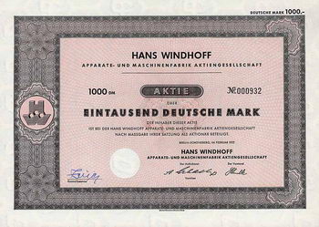 Hans Windhoff Apparate- und Maschinenfabrik AG