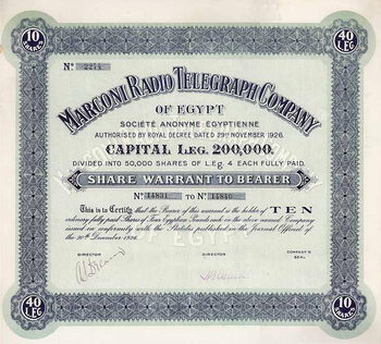 Marconi Radio Telegraph Co. of Egypt