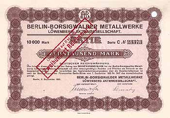 Berlin-Borsigwalder Metallwerke Löwenberg AG