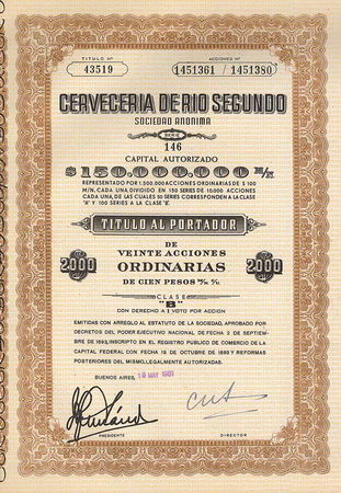 Cerveceria de Rio Segundo S.A.
