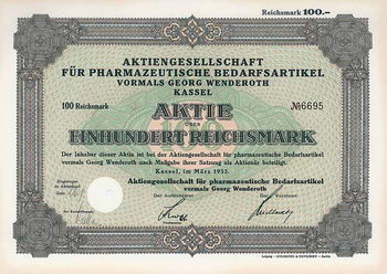 AG für pharmazeutische Bedarfsartikel vormals Georg Wenderoth