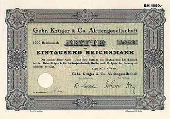 Gebr. Krüger & Co. AG