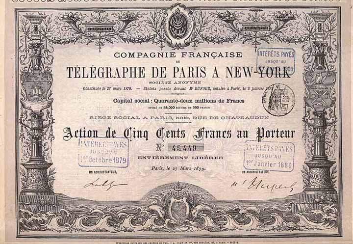 Cie. Francaise de Télégraphe de Paris à New-York S.A.