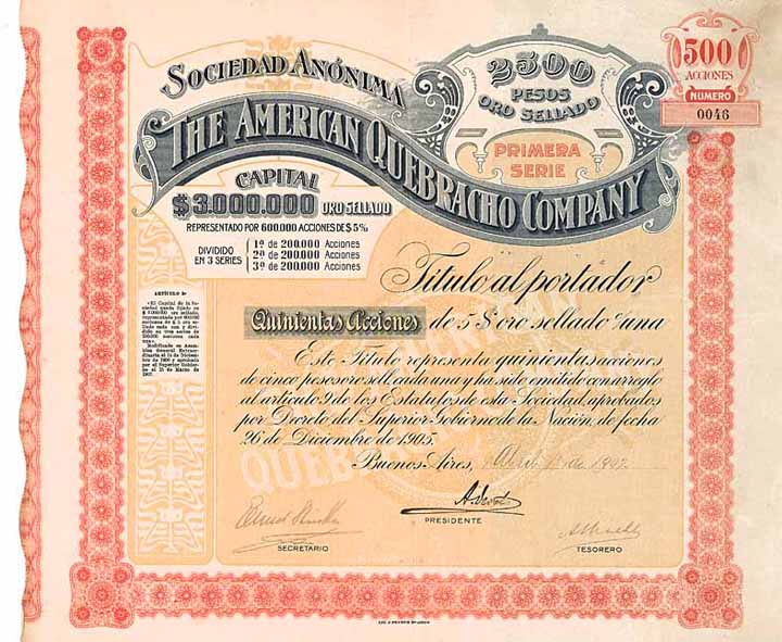 S.A. The American Quebracho Company