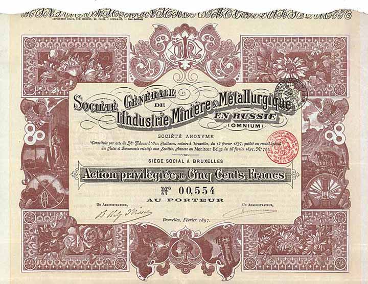 Soc. Gen. de l’Industrie Minière & Metallurgique en Russie