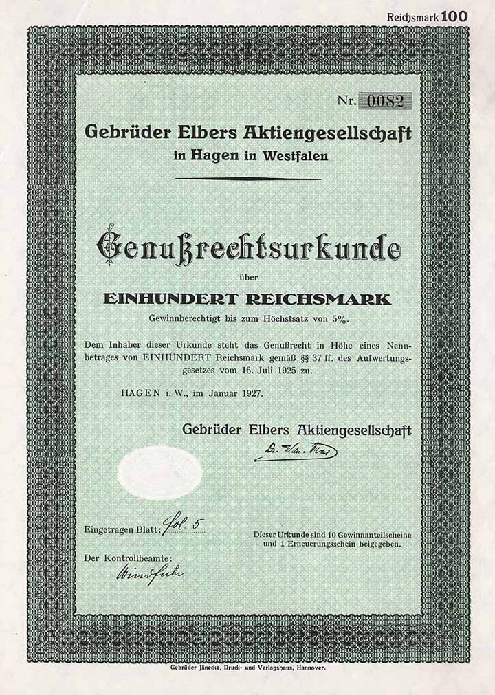 Gebrüder Elbers AG