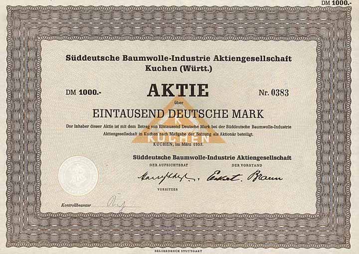 Süddeutsche Baumwolle-Industrie AG