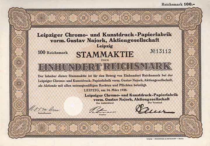 Leipziger Chromo- und Kunstdruck-Papierfabrik vorm. Gustav Najork AG