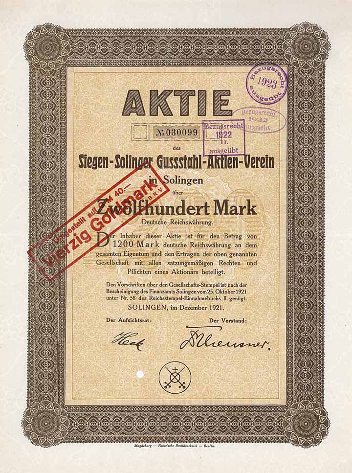 Siegen-Solinger Gussstahl-Aktien-Verein