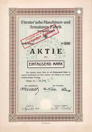 Förster'sche Maschinen- und Armaturen-Fabrik AG