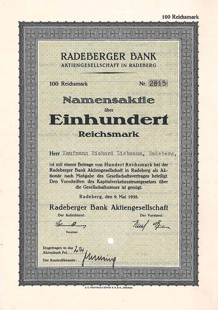 Radeberger Bank AG