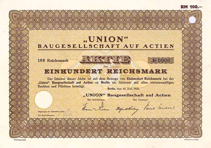 UNION Baugesellschaft auf Actien