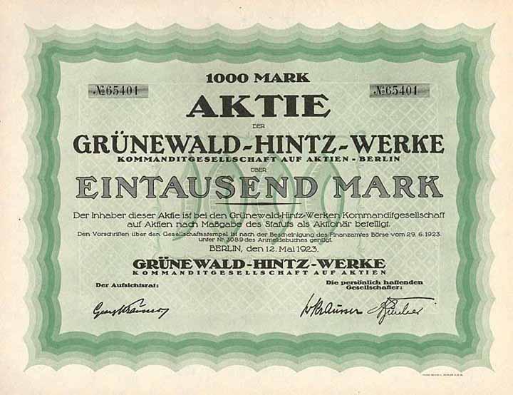 Grünewald-Hintz-Werke KGaA