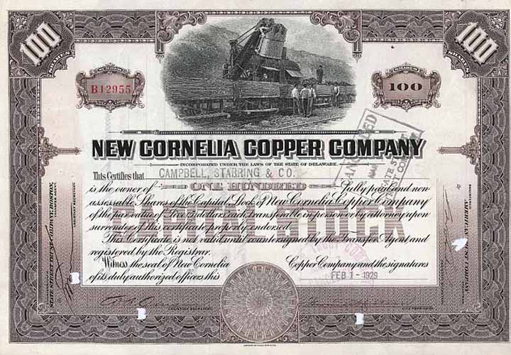 New Cornelia Copper Co.