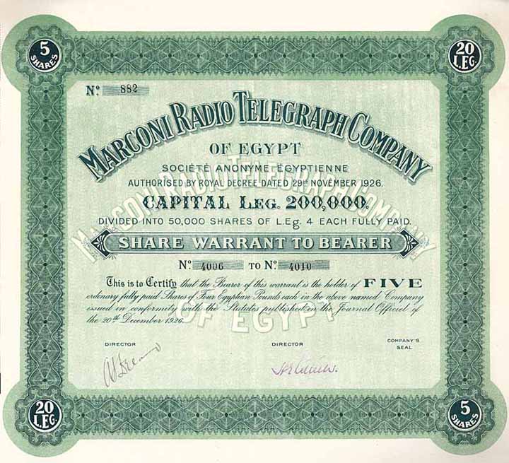 Marconi Radio Telegraph Co. of Egypt