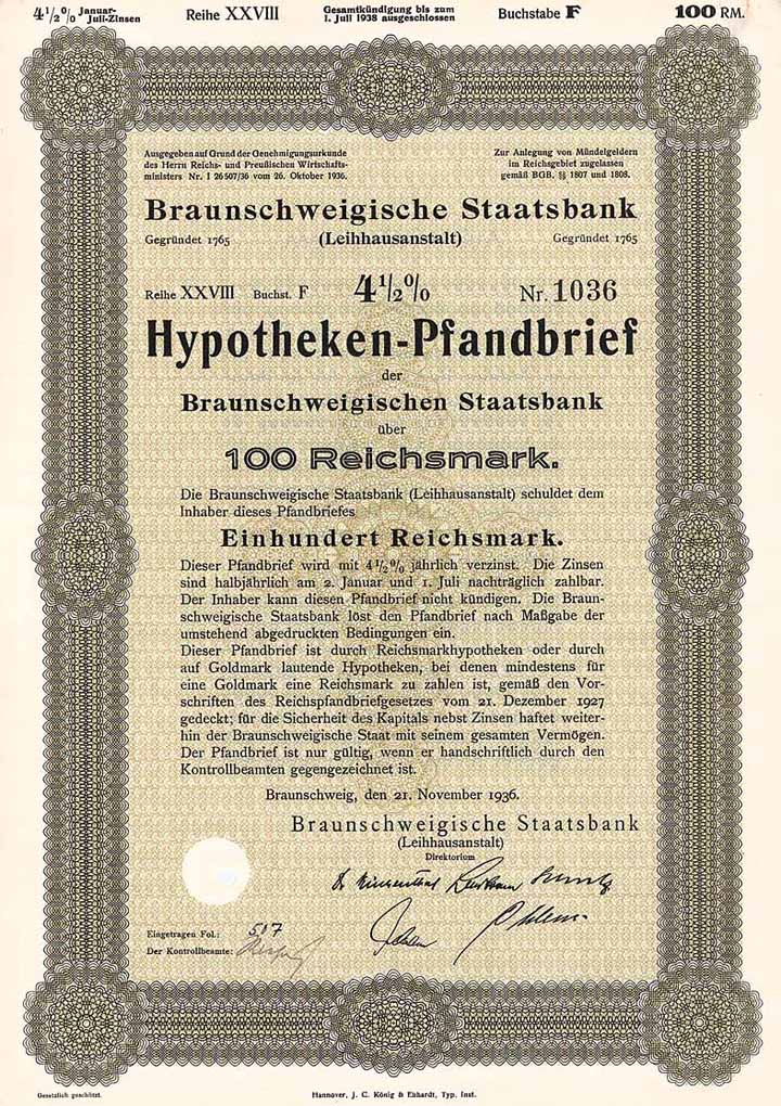 Braunschweigische Staatsbank (Leihhausanstalt)