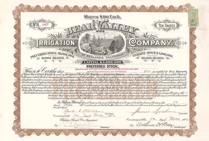 Bear Valley Irrigation Co.