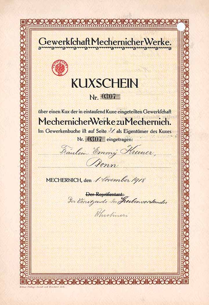 Gewerkschaft Mechernicher Werke