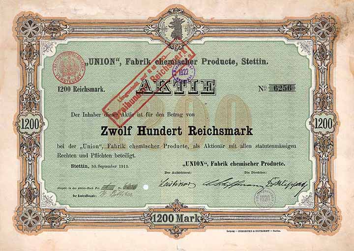 “UNION” Fabrik chemischer Producte