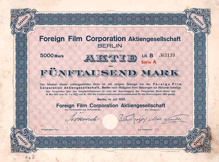 Foreign Film Corporation AG