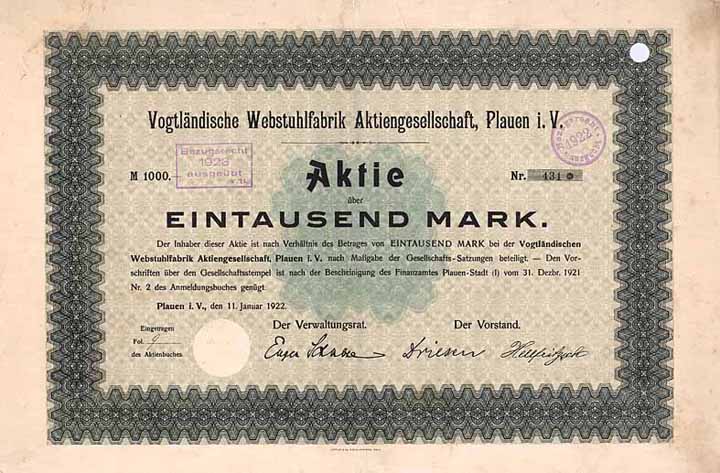 Vogtländische Webstuhlfabrik AG
