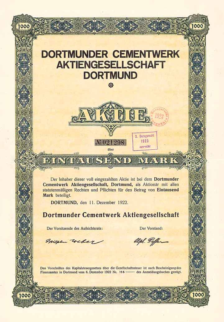 Dortmunder Cementwerk AG