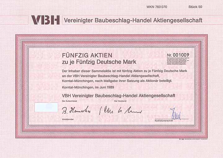 VBH Vereinigter Baubeschlag-Handel AG