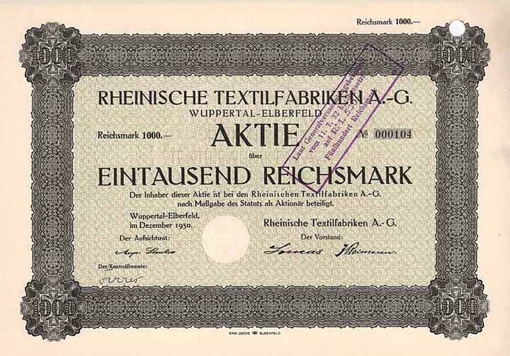 Rheinische Textilfabriken AG