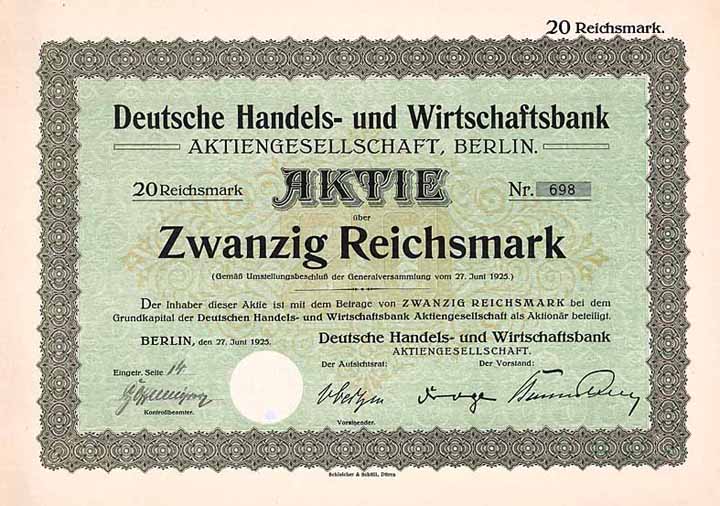 Deutsche Handels- und Wirtschaftsbank AG