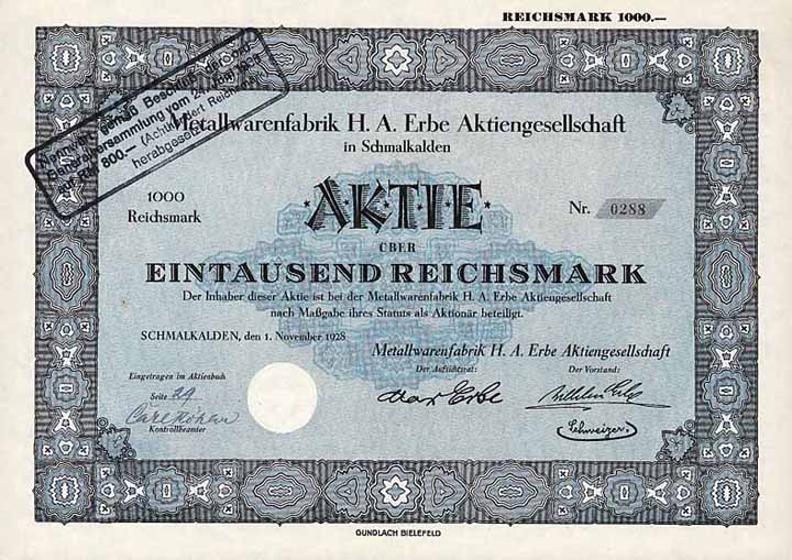 Metallwarenfabrik H. A. Erbe AG