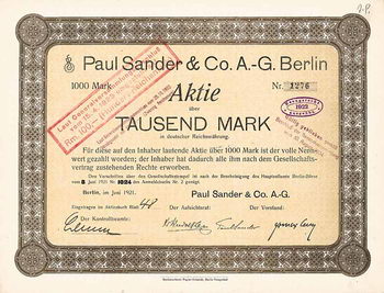 Paul Sander & Co. AG