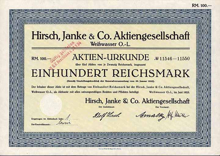 Hirsch, Janke & Co. AG