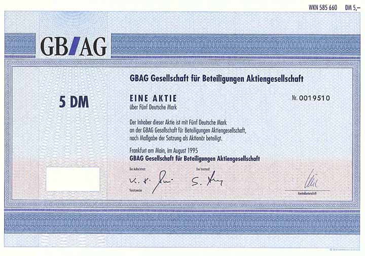 GBAG Gesellschaft für Beteiligungen AG