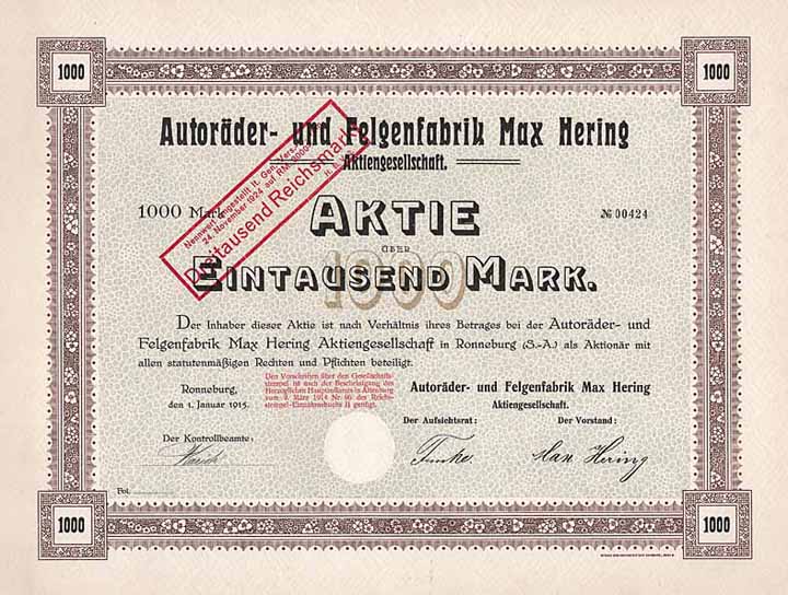 Autoräder- und Felgenfabrik Max Hering AG