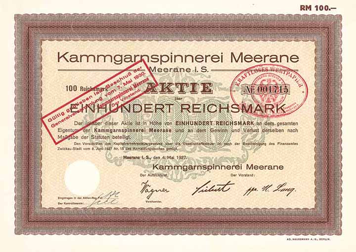 Kammgarnspinnerei Meerane