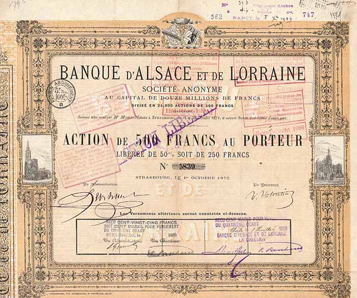 Bank von Elsaß und Lothringen AG (Banque d’Alsace et de Lorraine S.A.)