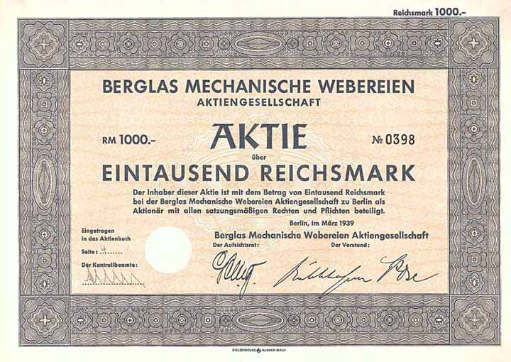 Berglas Mechanische Webereien AG