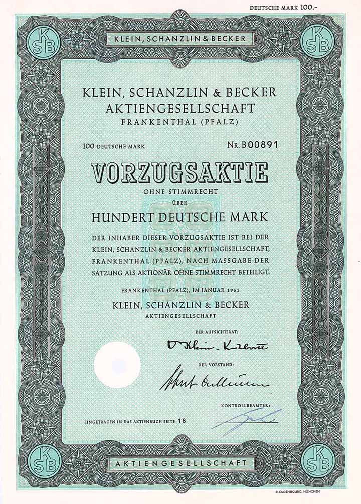 Klein, Schanzlin & Becker AG