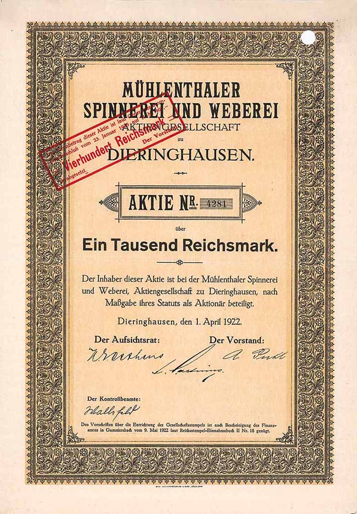 Mühlenthaler Spinnerei und Weberei AG