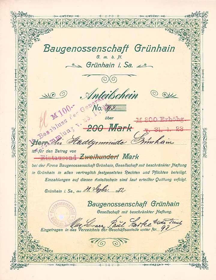 Baugenossenschaft Grünhain eGmbH