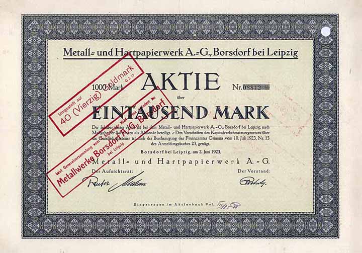 Metall- und Hartpapierwerk AG