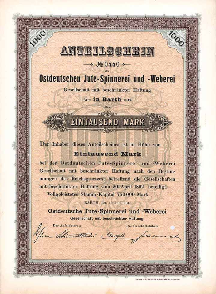 Ostdeutsche Jute-Spinnerei und -Weberei GmbH