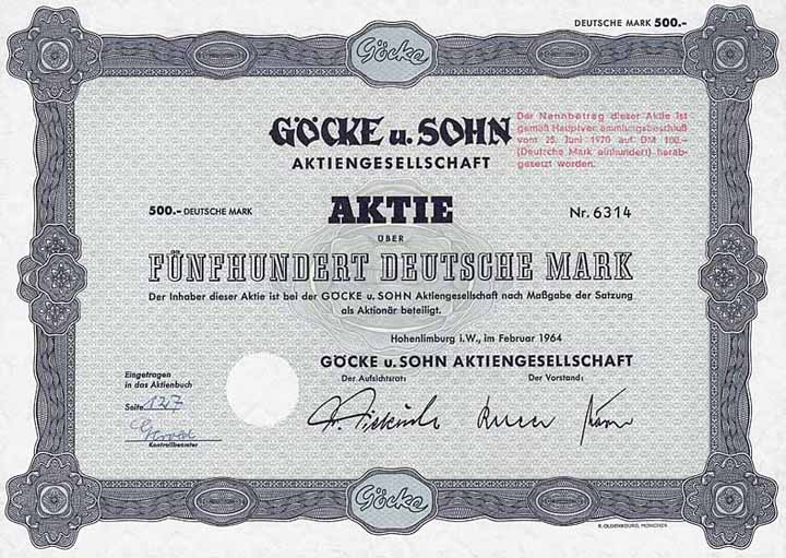 Göcke u. Sohn AG