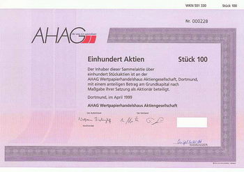 AHAG Wertpapierhandelshaus AG