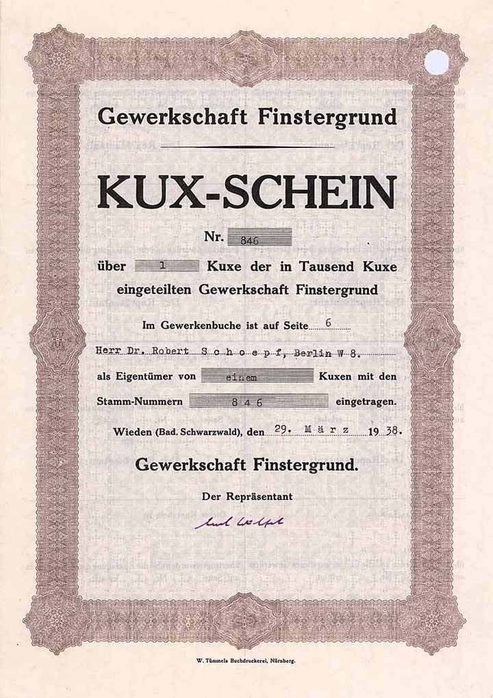 Gewerkschaft Finstergrund