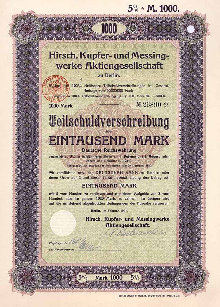 Hirsch Kupfer- und Messingwerke AG