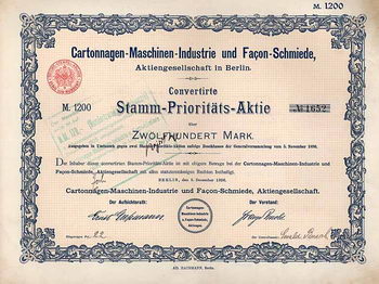 Cartonnagen-Maschinen-Industrie und Façon-Schmiede AG
