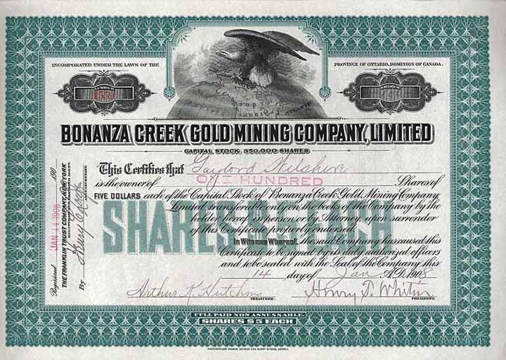 Bonanza Creek Gold Mining Co.