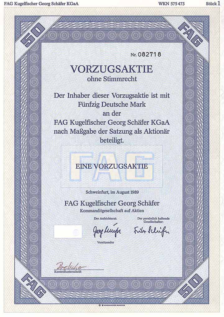 FAG Kugelfischer Georg Schäfer KGaA
