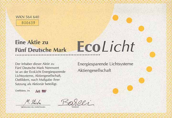EcoLicht Energiesparende Lichtsysteme AG